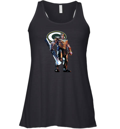 NFL Thanos Marvel Avengers Endgame Football Green Bay Packers Racerback Tank