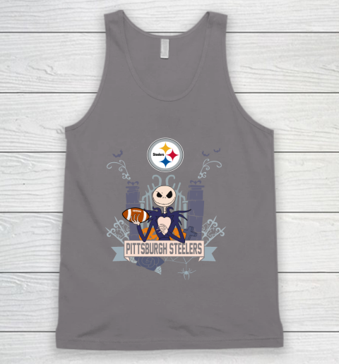 NFL Pittsburgh Steelers Football Jack Skellington Halloween Tank Top 6