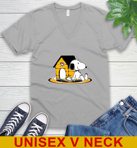NHL Hockey Pittsburgh Penguins Snoopy The Peanuts Movie Shirt V-Neck T-Shirt 4