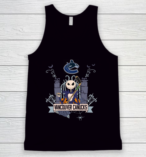 NHL Vancouver Canucks Hockey Jack Skellington Halloween Tank Top