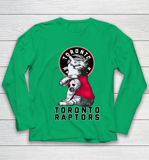 NBA Basketball My Cat Loves Toronto Raptors Youth Long Sleeve 4