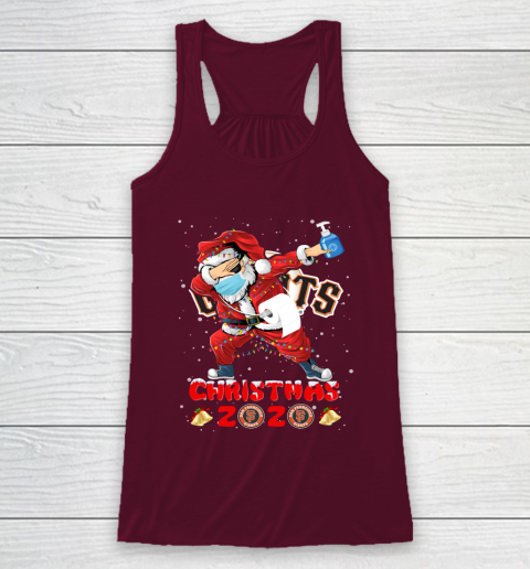 San Francisco Giants Funny Santa Claus Dabbing Christmas 2020 MLB Racerback Tank 2