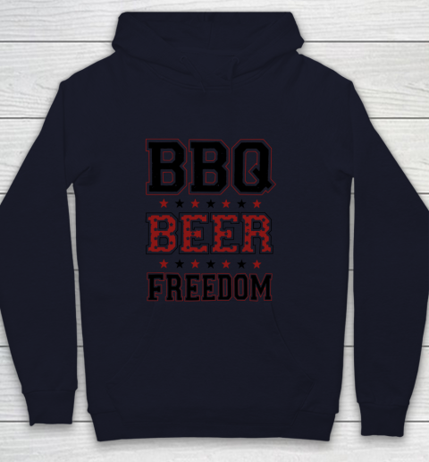 BBQ Beer Freedom Trump Fan Youth Hoodie 3
