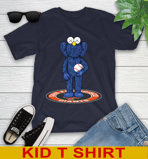 MLB Baseball San Francisco Giants Kaws Bff Blue Figure Shirt Youth T-Shirt 3