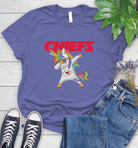 Kansas City Chiefs NFL Football Funny Unicorn Dabbing Sports Women's T-Shirt 11
