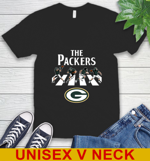 NFL Football Green Bay Packers The Beatles Rock Band Shirt V-Neck T-Shirt
