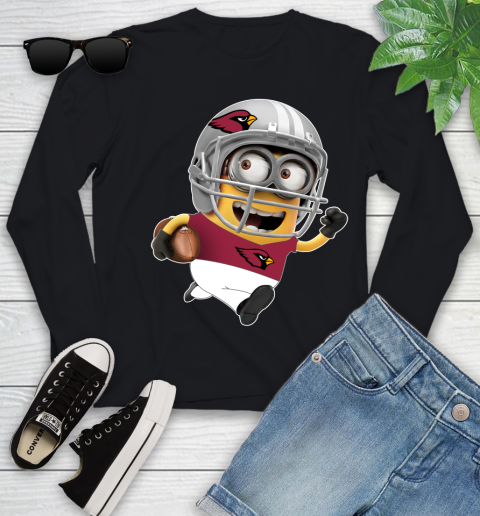 NFL Arizona Cardinals Minions Disney Football Sports Youth Long Sleeve 2