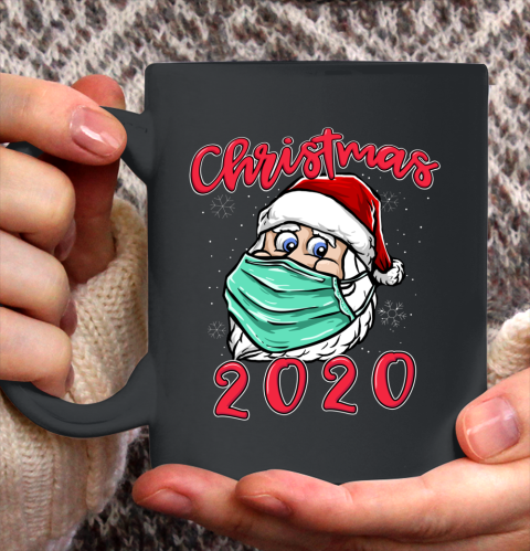 Christmas 2020 Santa Wearing Mask Ceramic Mug 11oz