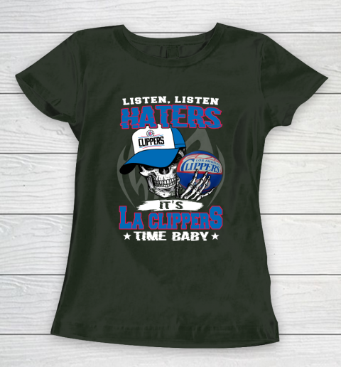 Listen Haters It is CLIPPERS Time Baby NBA Women's T-Shirt 4