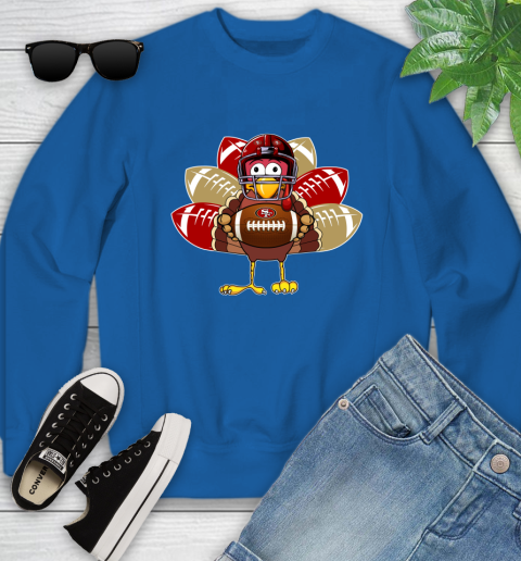 San Francisco 49ers Turkey Thanksgiving Day Youth Sweatshirt 8