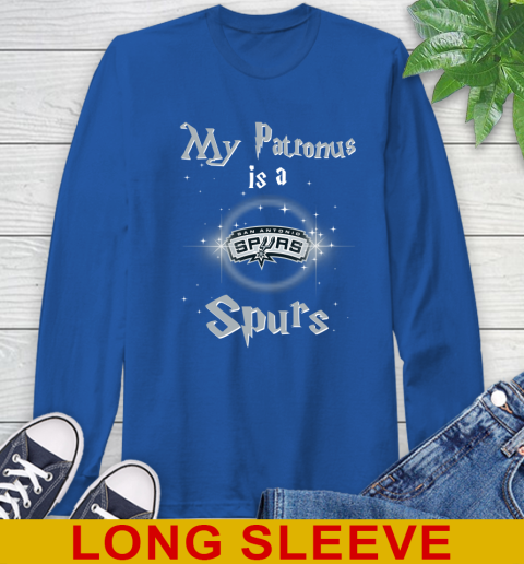 NBA Basketball Harry Potter My Patronus Is A San Antonio Spurs Long Sleeve T-Shirt 11