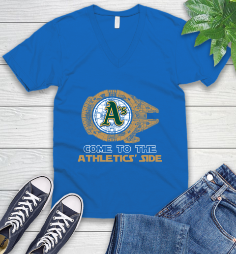 MLB Come To The Oakland Athletics Side Star Wars Baseball Sports V-Neck T-Shirt 5
