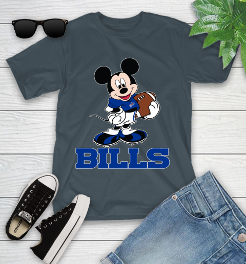 NFL Football Buffalo Bills Cheerful Mickey Mouse Shirt Youth T-Shirt 8