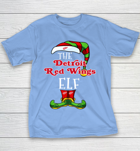 Detroit Red Wings Christmas ELF Funny NHL Youth T-Shirt 8