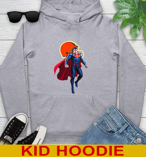 NFL Superman DC Sports Football Cleveland Browns Youth Hoodie 6
