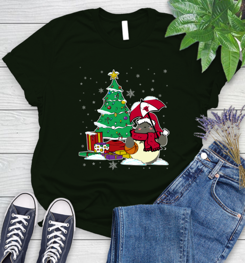 Chicago Bulls NBA Basketball Cute Tonari No Totoro Christmas Sports Women's T-Shirt 6