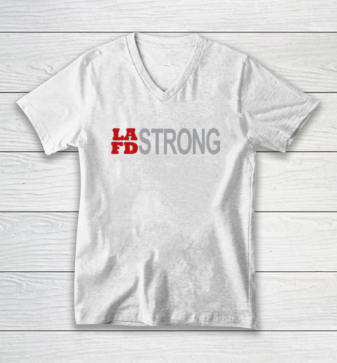 LAFD Strong V-Neck T-Shirt 2