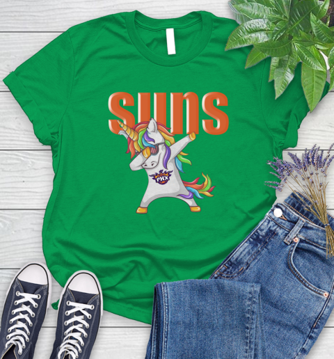Phoenix Suns NBA Basketball Funny Unicorn Dabbing Sports Women's T-Shirt 6