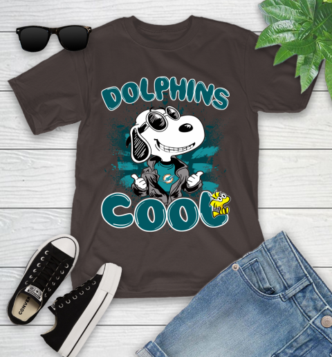 NFL Football Miami Dolphins Cool Snoopy Shirt Youth T-Shirt 6