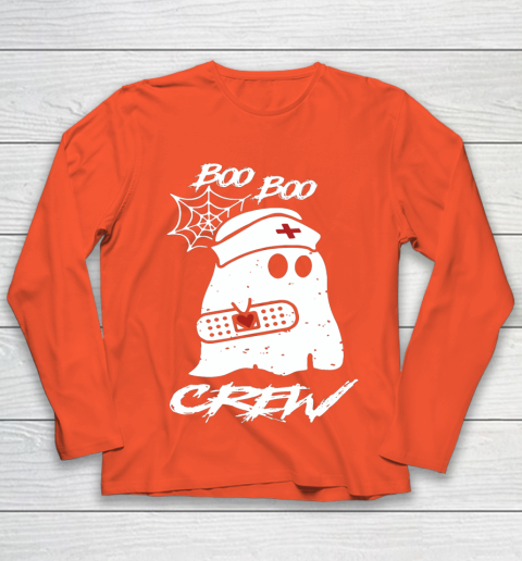 Boo Boo Crew Nurse Ghost Funny Halloween Costume Gift Long Sleeve T Shirt.D2SMT7UJCV Youth Long Sleeve 3