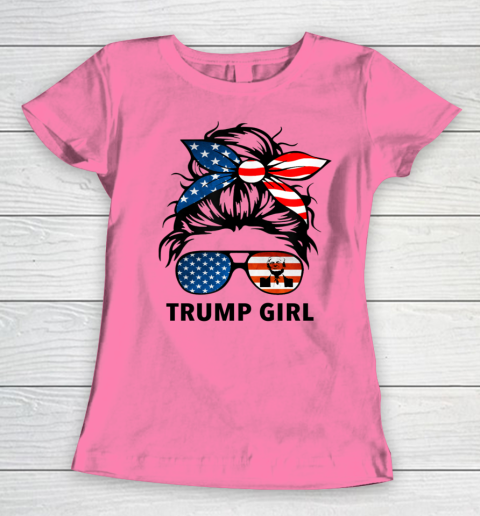 Trump Girl American Flag Glass Women's T-Shirt 9