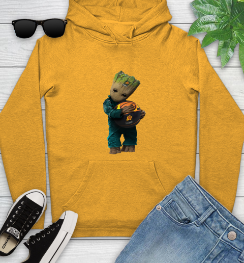 NBA Groot Guardians Of The Galaxy Basketball Sports Phoenix Suns Youth Hoodie 3