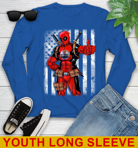 NHL Hockey Florida Panthers Deadpool American Flag Shirt (2) Youth Long Sleeve 10