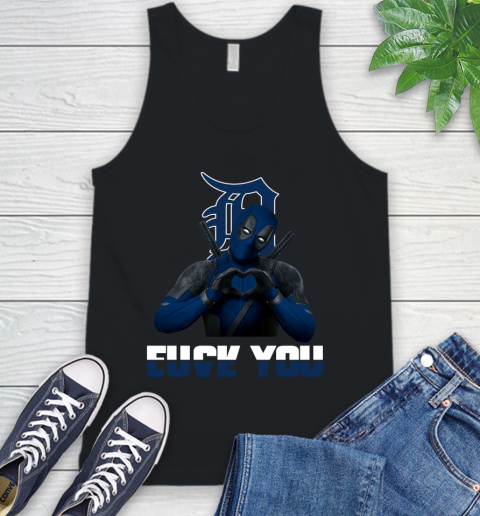 MLB Detroit Tigers Deadpool Love You Fuck You Baseball Sports Tank Top