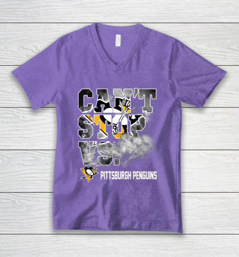 NHL Pittsburgh Penguins Hockey Can't Stop Vs V-Neck T-Shirt 8