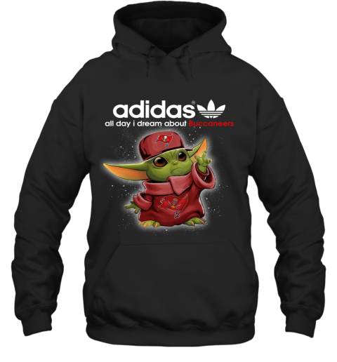 Baby Yoda Adidas All Day I Dream About Tampa Bay Buccaneers Hoodie