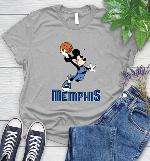 NBA Basketball Memphis Grizzlies Cheerful Mickey Mouse Shirt Women's T-Shirt 5