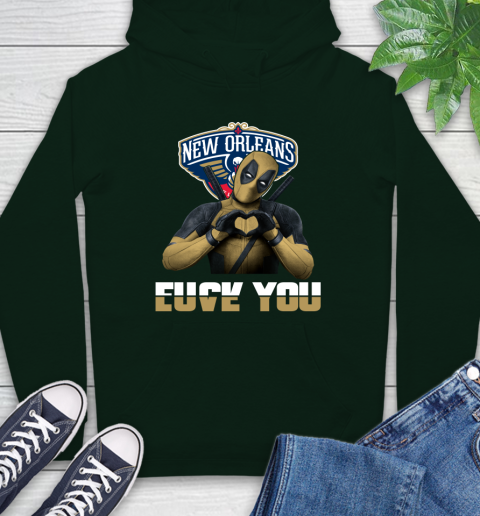 NBA New Orleans Pelicans Deadpool Love You Fuck You Basketball Sports Hoodie 12