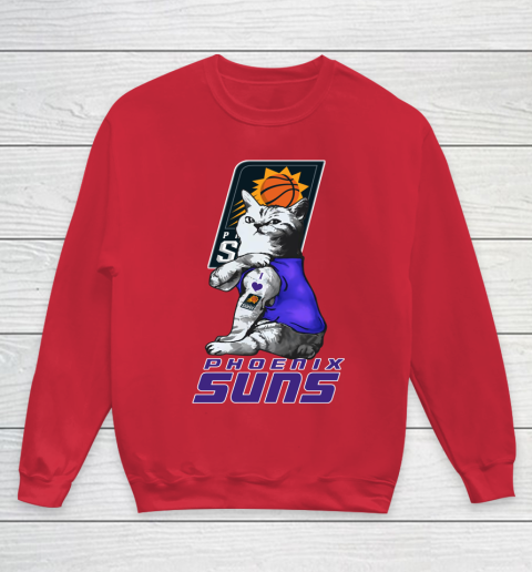 NBA Basketball My Cat Loves Phoenix Suns Youth Sweatshirt 7