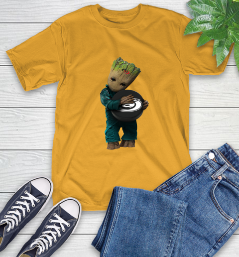 NHL Groot Guardians Of The Galaxy Hockey Sports Carolina Hurricanes T-Shirt 3