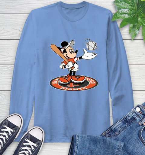 MLB Baseball San Francisco Giants Cheerful Mickey Disney Shirt Long Sleeve T-Shirt 12