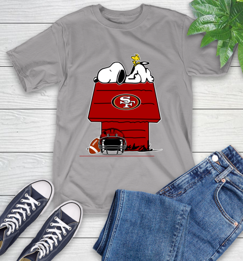 San Francisco 49ers NFL Football Snoopy Woodstock The Peanuts Movie T-Shirt 6