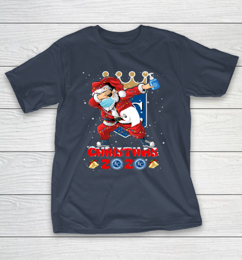 Kansas City Royals Funny Santa Claus Dabbing Christmas 2020 MLB T-Shirt 3