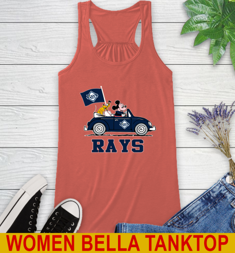 MLB Baseball Tampa Bay Rays Pluto Mickey Driving Disney Shirt Racerback Tank 4
