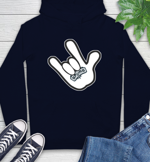 San Antonio Spurs NBA Basketball Mickey Rock Hand Disney Hoodie 4