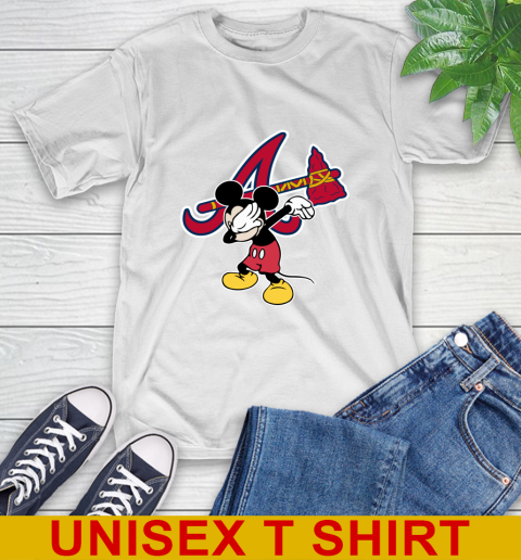 Atlanta Braves MLB Baseball Dabbing Mickey Disney Sports T-Shirt