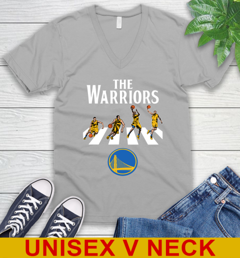 NBA Basketball Golden State Warriors The Beatles Rock Band Shirt V-Neck T-Shirt 3