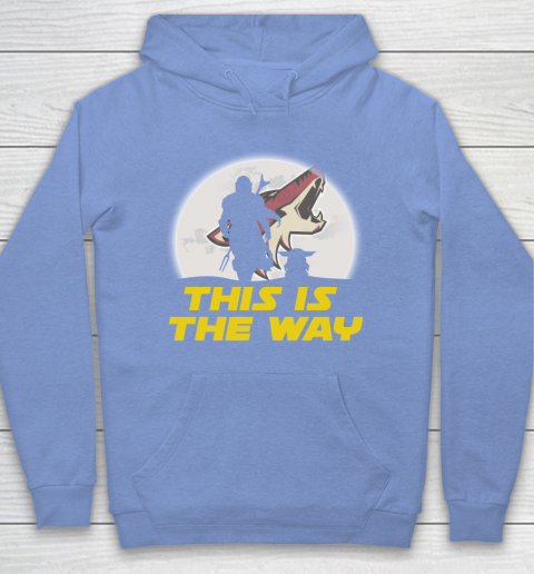 Arizona Coyotes NHL Ice Hockey Star Wars Yoda And Mandalorian This Is The Way Hoodie 8