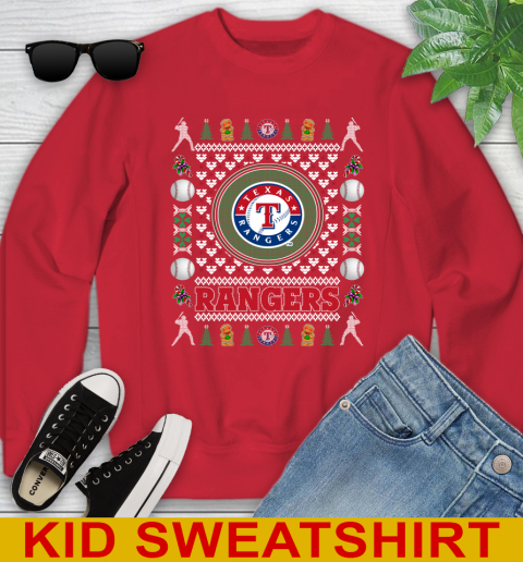 Texas Rangers Merry Christmas MLB Baseball Loyal Fan Youth Sweatshirt 7