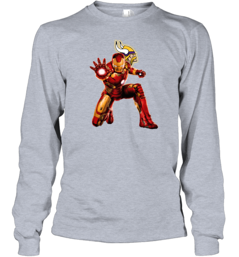 NFL Iron Man Minnesota Vikings Long Sleeve T-Shirt - Rookbrand