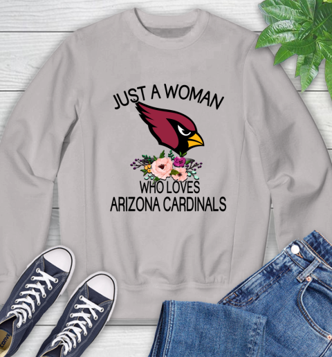 NFL Just A Woman Who Loves Arizona Cardinals Football Sports Sweatshirt 9