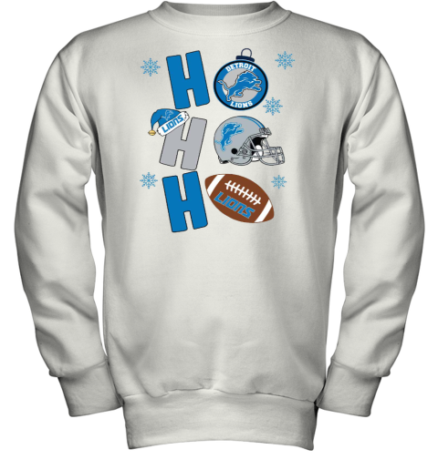 Detroit Lions Hohoho Santa Claus Christmas Football NFL Youth Sweatshirt