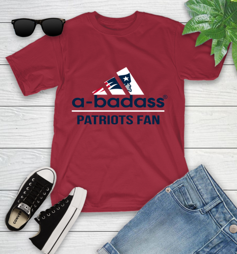 NFL A Badass New England Patriots Fan Adidas Football Sports Youth T-Shirt 14
