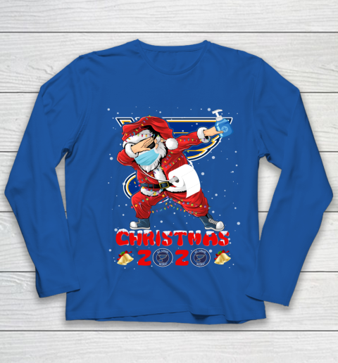 St.Louis Blues Funny Santa Claus Dabbing Christmas 2020 NHL Youth Long Sleeve 7