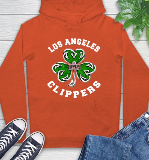 NBA Los Angeles Clippers Three Leaf Clover St Patrick's Day Basketball Sports Hoodie 4