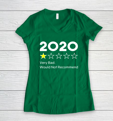 2020 One Star Very Bad Would Not Recommend Women's V-Neck T-Shirt 3